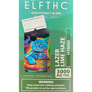 ELF THC 3000mg Disposable Vape - Lazer Lime Haze Hybrid