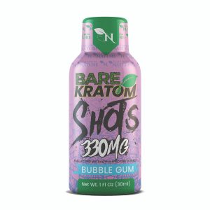 BARE KRATOM SHOTS - BUBBLE GUM - 330MG